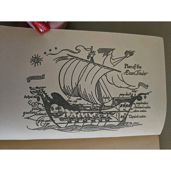 Voyage of the Dawn Treader Chronicles of Narnia 1970 Vintage C.S. Lewis Book 3 - Picture 4 of 9